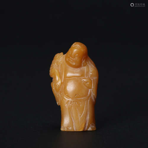 CHINESE SOAPSTONE CARVED HOTEI