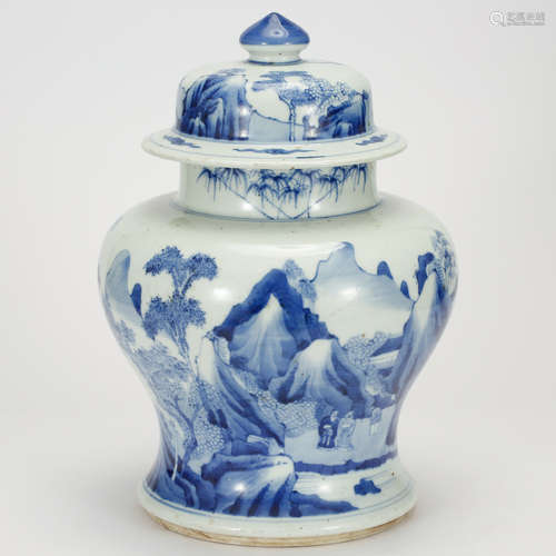 CHINESE BLUE AND WHITE GINGER JAR