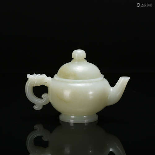 CHINESE CELADON JADE TEA POT