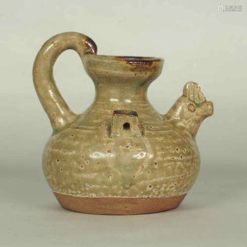 Yue Chicken Head Ewer Water Pot with Brown Spot, Eastern Jin Dynasty