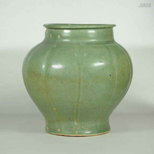 Longquan Celadon Lobed Jar, early Ming Dynasty