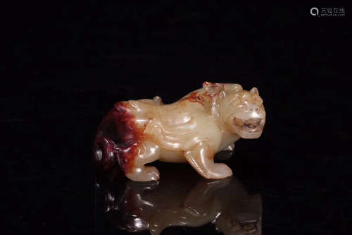 A HAN DYNASTY ANCIENT JADE COUNTERACT EVIL FORCE ANIMAL