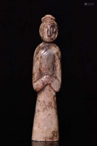 A COLLECTION LEVEL STANDING TOMB FIGURE