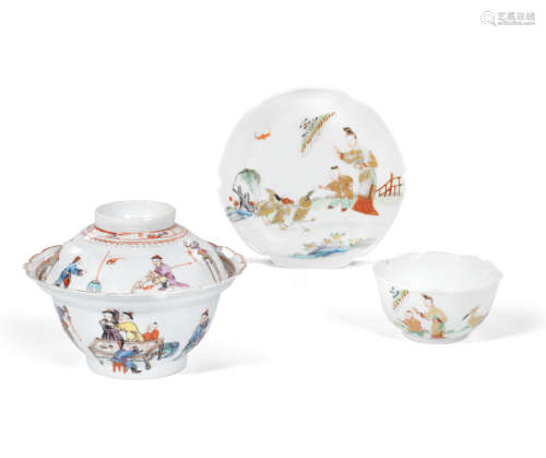 Qianlong A polychrome enamelled tea bowl and saucer