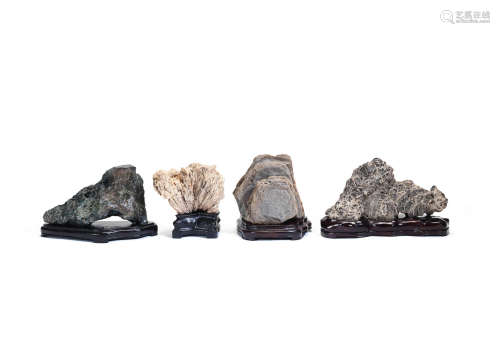 Qing Dynasty A group of four scholar's rocks