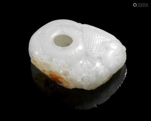 18th/19th century A white and russet jade water pot