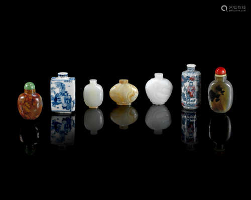 19th century and later A varied group of snuff bottles