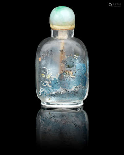 Attributed to Ye Zhongsan, cyclically dated Dingsi year corresponding to 1917 An inside painted glass snuff bottle