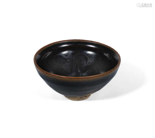 Southern Song Dynasty A silver-decorated black glazed bowl