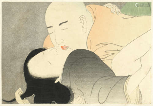 Meiji Period A woodblock print album of shunga
