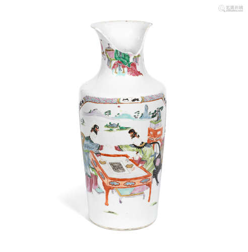 Yongzheng A famille rose tapering vase