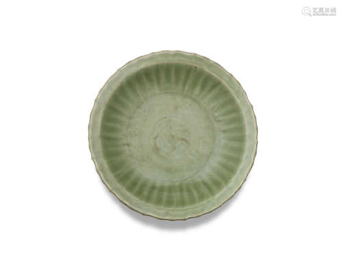 15th century A Longquan celadon-glazed barbed-rim dish