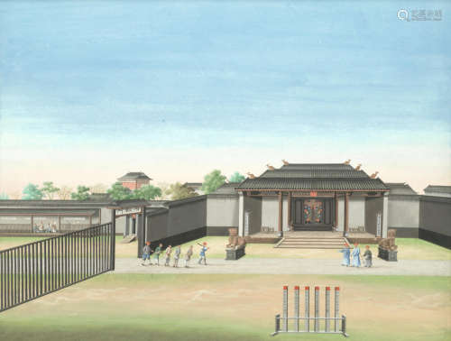Four Buildings in the City of Canton Canton School (circa 1830)