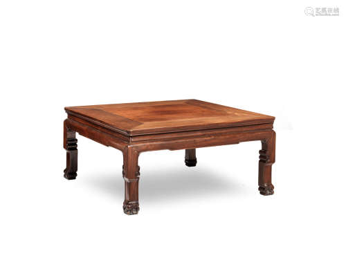 19th century A hongmu low square table, kang