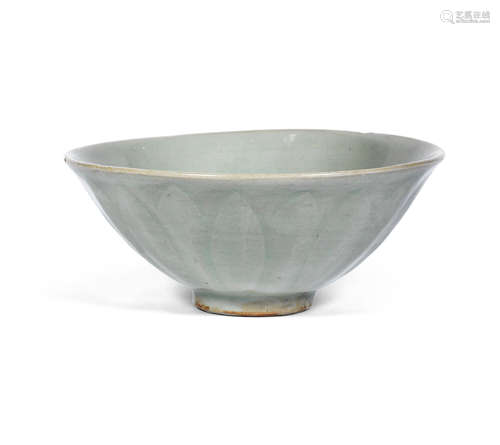 Possibly Song to Yuan Dynasty A Longquan celadon-glazed 'lotus' bowl