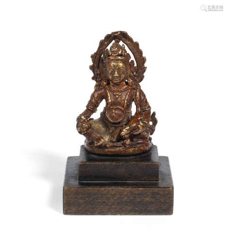 Nepal, 14th century A copper-alloy figure of Jambhala