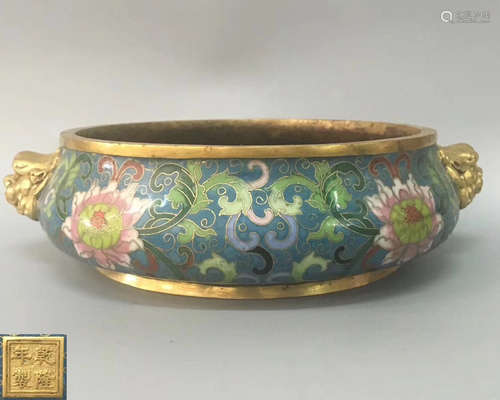 FILIGREE ENAMEL WITH COPPER BODY WASHER