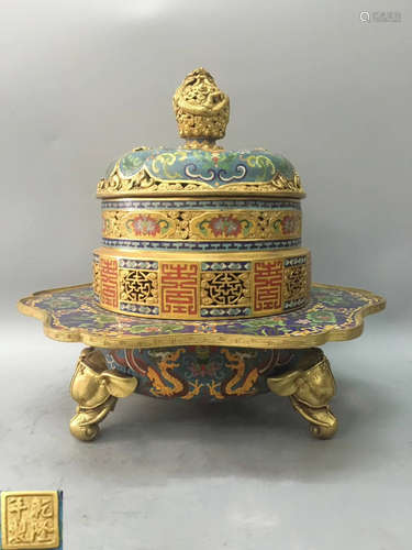 A GILT CENSER WITH QIANLONG NIANZHI MARK