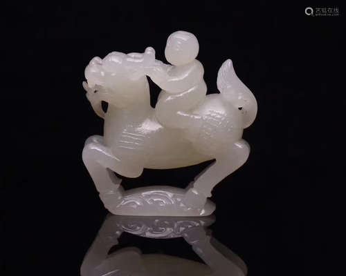 HETIAN JADE ORNAMENT OF KYLIN SONG ZI