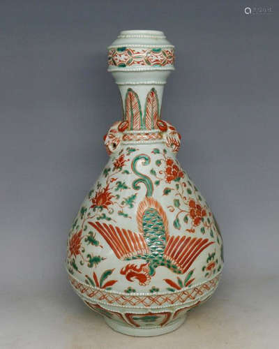 YUAN DYNASTY GARLIC HEAD SHAPED VASE