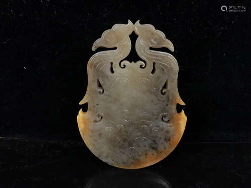 ANCIENT HETIAN JADE WITH PHOENIX DESIGN