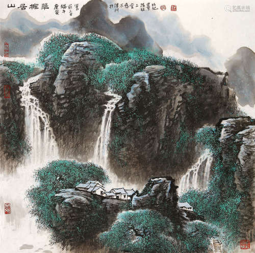 赵树松（b.1939） 2010年 作 山居拥翠 设色纸本 镜片