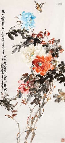 刘正明（b.1944） 2015年 作 富贵当头 设色纸本 镜片