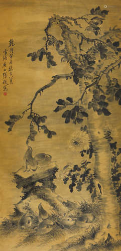 张敔（1734-1803） 1753年 作 安居富贵 水墨纸本 立轴