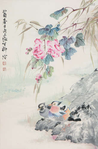 柳滨(1887-1945) 芙蓉鸳鸯