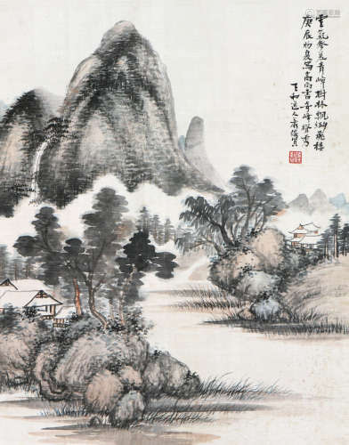 萧俊贤(1865-1949) 云青林缈