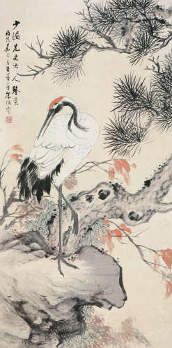 朱偁(1826-1899) 松鹤延年