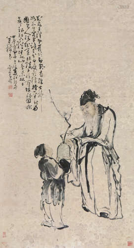 黄慎(1687-1766) 赏梅图