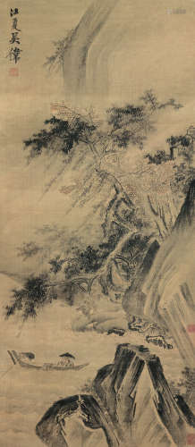 吴伟(1459-1508) 松溪泛舟