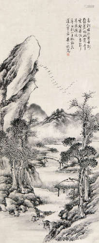 查士标(1615-1698) 苍山云壑