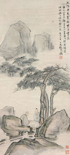 张风(?-1662) 松荫对奕