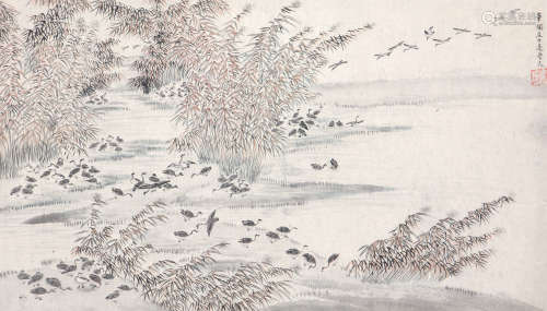 边寿民(1684-1752) 芦雁图