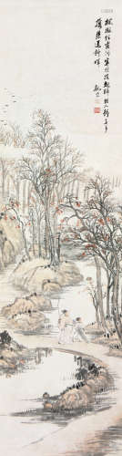 吴观岱(1862-1929) 枫林径霜
