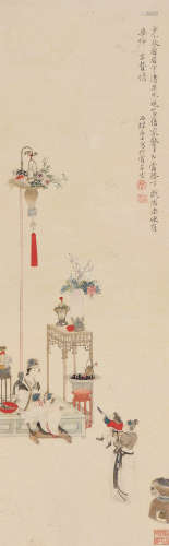 顾洛(1763- 约1837) 旧家雏凤