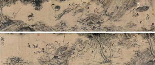 吴伟(1459-1508) 春溪捕鱼图