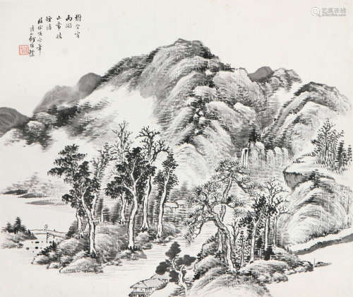 何维朴(1842-1922) 雨润烟山