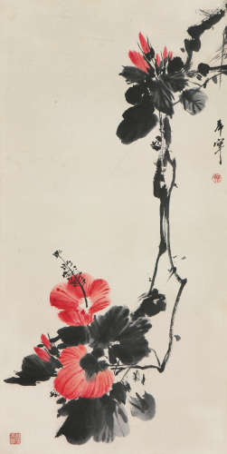 于希宁(1913-2007) 凌霄花