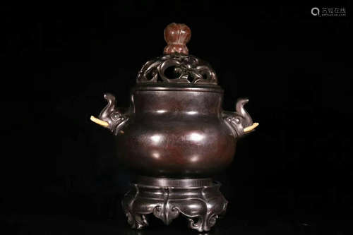 A ZITAN WOOD CENSER