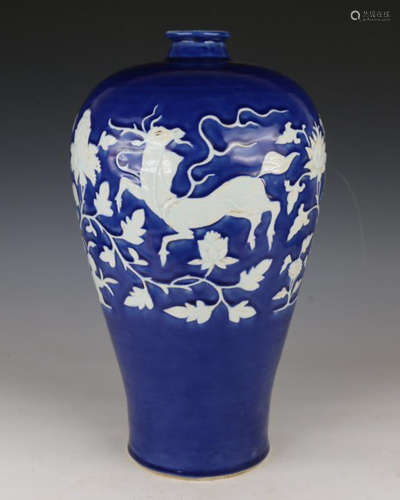 YUAN A SACRIFICIAL-BLUE-GLAZED VASE