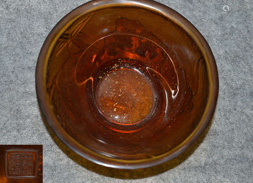 QIANLONG NIANZHI MARK GLASS BOWL