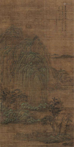 仇英（1502～1552）（款） 山水 立轴 设色绢本