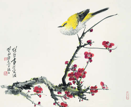 徐纯源（b.1943） 2005年作 花鸟 镜心 设色卡纸