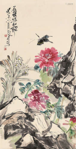 熊松泉（1884～1961） 1940年作 下山虎 立轴 设色纸本