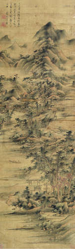 董其昌（1555～1636）（款） 山水 镜片 设色绢本