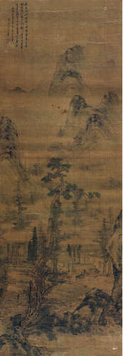 王翚（1632～1717）（款） 1706年作 山水 镜片 设色绢本