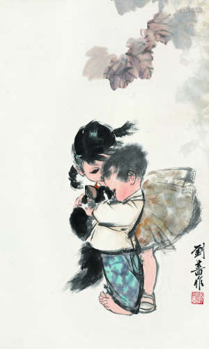 刘蔷（b.1957） 人物 立轴 设色纸本